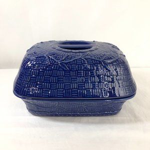 Temptations by Tara Ovenware Blue Orchard Vine Casserole Baking Dish 4Qt  K
